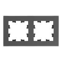 Рамка Systeme Electric AtlasDesign Nature двухместная черная (ATN331002)