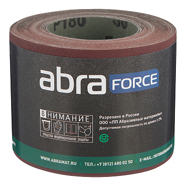 Наждачная бумага Abraforce 100 мм 20 м P180 влагостойкая