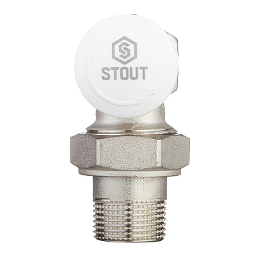 Клапан термостатический угловой Stout 3/4 НР(ш) х 3/4 ВР(г) для радиатора (SVT-0004-000020)