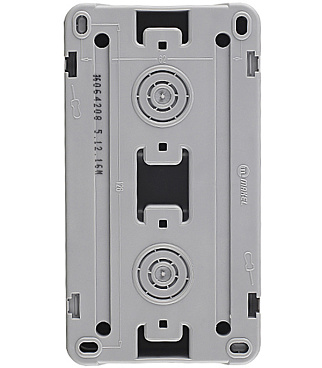 Блок выключатель и розетка Makel Siva Ustu двухклавишный накладной серый (36064208)