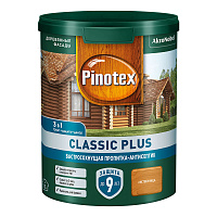 Антисептик Пинотекс/Omnitex Classic Plus 3 в 1 декоративный для дерева лиственница 0,9 л