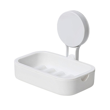 Мыльница для ванной Доляна Witlen с держателем пластик белая (10130833)