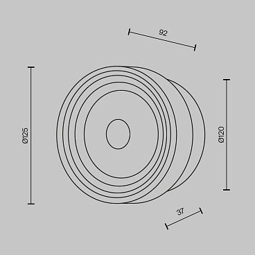 Настенный светильник (бра) Maytoni MOD493WL-L6PTK2