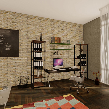 Искусственный камень White Hills Лондон Брик молочный (60 шт.=1,16 кв.м)