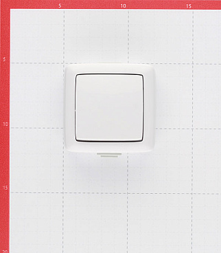 Выключатель Hegel Alfa одноклавишный накладной белый (ВА10-211)