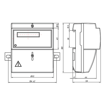 Счетчик электроэнергии Энергомера CE101 R5.1 145 однофазный однотарифный электронный 5(60) А на DIN-рейку/монтажную плату