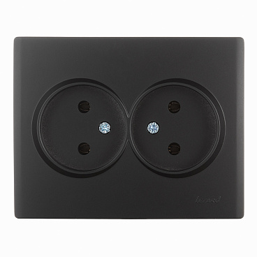 Розетка Lezard Karina встраиваемая черный бархат (707-4200-128B)