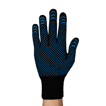 Перчатки шерстяные с ПВХ покрытием утепленные ЛЭВ черные 10 (L)