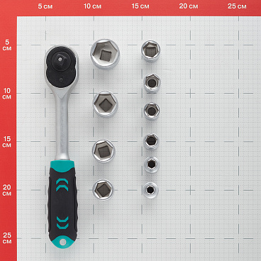 Набор торцевых головок с трещоткой Stels 3/8" (14126) (11 шт.)