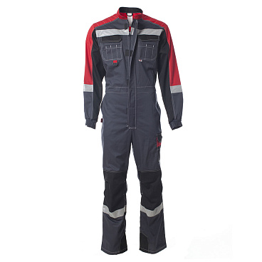 Комбинезон защитный Спрут Формула 52-54 рост 182-188 см серый/красный