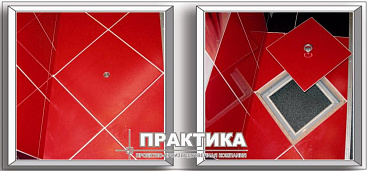 Люк ревизионный под плитку напольный Практика Барьер алюминиевый 600х600 мм скрытый