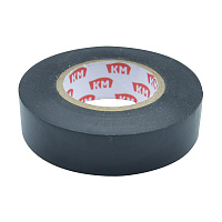 Изолента КМ ПВХ черная 15 мм 20 м односторонняя