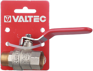 Кран шаровой латунный Valtec Base 1/2 ВР(г) х 1/2 НР(ш) ручка прямой (VT.215.N.04)