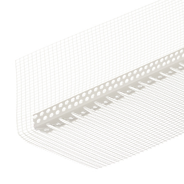 Профиль углозащитный арочный пластиковый 100х150 мм 2,5 м с сеткой