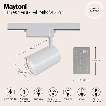 Трековый светильник Technical TR003-1-30W4K-W