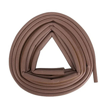 Уплотнитель для окон и дверей 12х10 мм 6 м (3+3 м) D профиль самоклеящийся коричневый