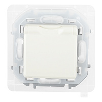 Розетка Legrand Inspiria встраиваемая слоновая кость со шторками с крышкой (673741)