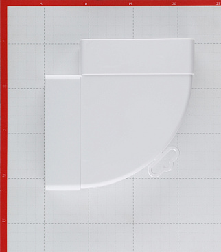 Колено горизонтальное пластиковое для плоских воздуховодов 60х120 мм 90°