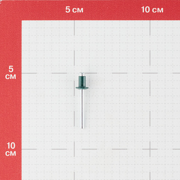 Заклепка вытяжная 4,8x8 мм алюминий/сталь зеленая RAL 6005 (100 шт.)