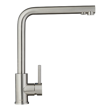 Смеситель для кухни Swedbe Selene Plus нержавеющая сталь с высоким изливом с подключением к фильтру однорычажный (8540)