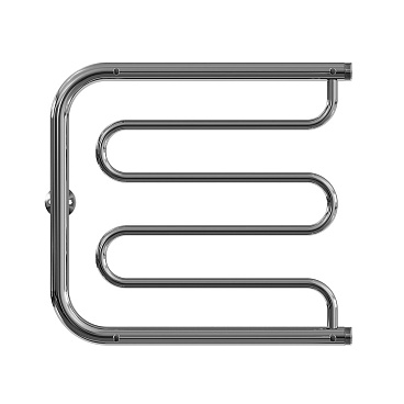 Полотенцесушитель водяной MyFrea ПМ-1 500х500 мм фокстрот с боковым подключением 500 мм с полкой хром