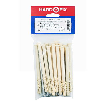 Дюбель-гвоздь Hard-Fix 8x120 мм цилиндрическая манжета нейлон (15 шт.)