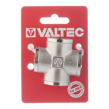 Крестовина Valtec 1/2 ВР(г) х 1/2 ВР(г) х 1/2 ВР(г) х 1/2 ВР(г) латунная (VTr.760.N.0004)