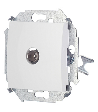 Розетка телевизионная Simon 15 встраиваемая белая (1591475-030)