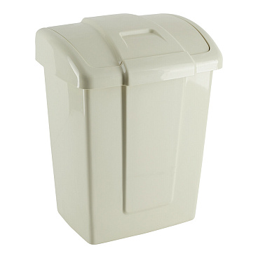 Контейнер для мусора Martika Форте с крышкой 6 л пластик слоновая кость