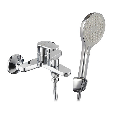 Смеситель для ванны Corsa Deco CX хром однорычажный с коротким изливом с лейкой (FBTCX1)