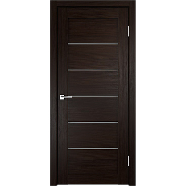 Дверь межкомнатная Vision 900х2000 мм ПВХ венге со стеклом с замком и петлями