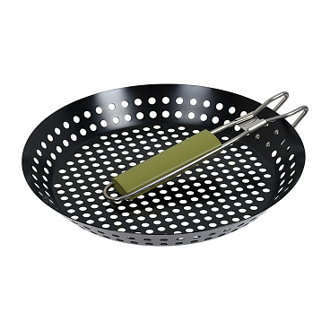 Жаровня для жарки морепродуктов и овощей Boyscout углеродистая сталь с антипригарным покрытием 53х30х3 см