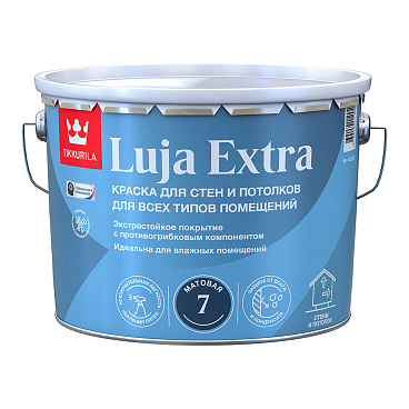 Краска моющаяся Tikkurila/Tikkivala Luja Extra матовая база А белая 9 л