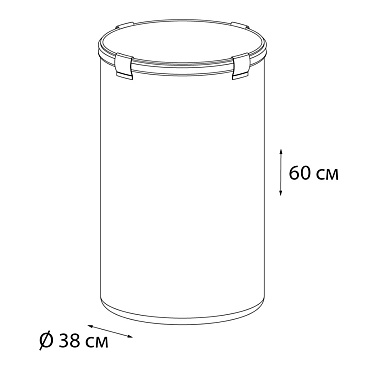 Корзина для белья Fixsen Laundry d380х600 мм 80 л бежевая (FX-1031B)