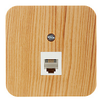 Розетка телефонная Systeme Electric Blanca накладная ясень (BLNIA011005)