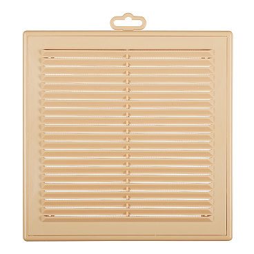 Решетка вентиляционная пластиковая приточно-вытяжная Era Р 249х249 мм с сеткой бежевая