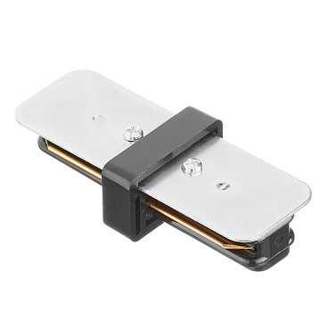 Коннектор для однофазного шинопровода прямой Arte Lamp Track черный (A130206)