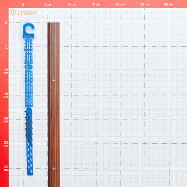 Порог алюминиевый одноуровневый стык 25х900 мм дуб темный