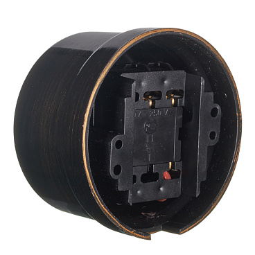 Выключатель Bironi Лизетта одноклавишный накладной бронза ретро (B1-201-25)