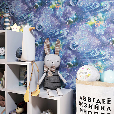 Обои бумажные Саратовские обои Космос С6 Д644-01 (0,53х10 м)