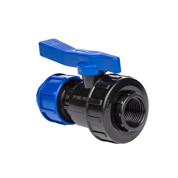 Кран шаровой ПНД Lammin компрессионный переходной 20х1/2 ВР(г)