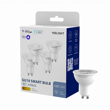 Лампа умная Yeelight Smart Home светодиодная диммируемая GU10 4,8 Вт белый 2700 К IP50 mr16