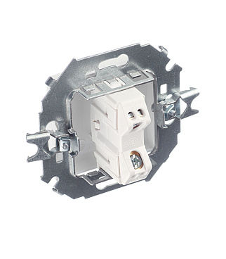 Выключатель Simon 15 одноклавишный встраиваемый белый с подсветкой (1591104-030)