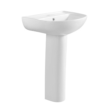 Комплект раковина с пьедесталом Lavelly Sitis 56 см белая (1020759)
