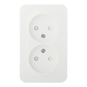 Розетка Systeme Electric Blanca накладная молочная со шторками (BLNRA001212)