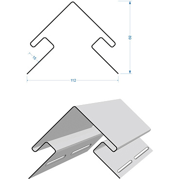 Угол наружный Docke Lux 3000 мм миндаль