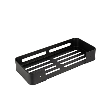 Полка для ванной Fora Axe с крючками 315х140х50 мм металл черная (FOR-AXE034BL)