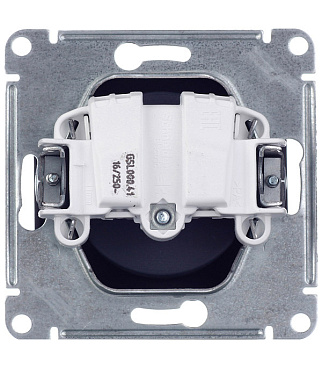 Розетка Systeme Electric Glossa встраиваемая антрацит (GSL000741)