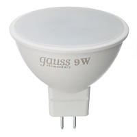 Лампа светодиодная Gauss GU5.3 6500К 9 Вт 680 Лм 180-240 В рефлектор MR16 матовая