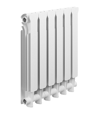 Радиатор алюминиевый Global Iseo 500 мм 6 секций 1" боковое подключение белый